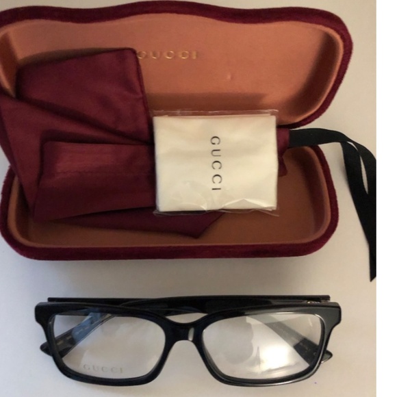 Gucci GG0168O Unisex Rectangular Eyeglasses - Picture 4 of 12